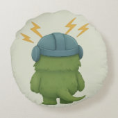 Blitz Kissen – Das ADHS-Monster im Hyperfokus  Rond Kussen (Achterkant)