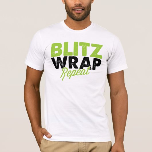 Blitz Wrap Herhaling - Mannen T-shirt (Voorkant)