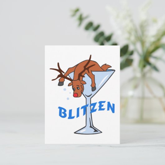 Blitzen Briefkaart (Staand voorkant)