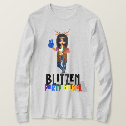Blitzen de rendierrenier van de partij voor de ker t-shirt (Design voorkant)