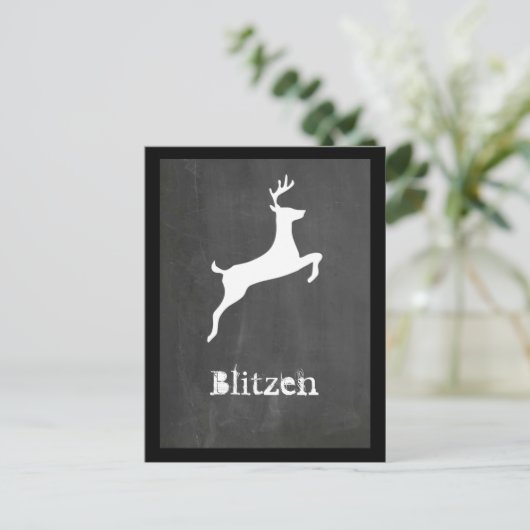 Blitzen Feestdagenkaart (Staand voorkant)