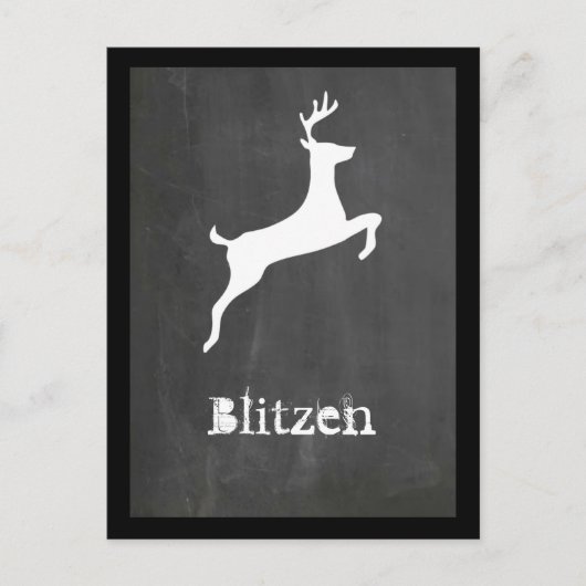 Blitzen Feestdagenkaart (Voorkant)