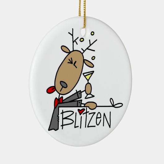 Blitzen het rendier kerst keepsake Ornament (Rechts)