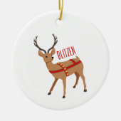 Blitzen Keramisch Ornament (Voorkant)