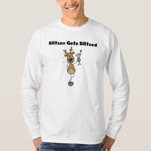 Blitzen krijgt geblitseerd lange hoes T-shirt (Voorkant)