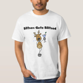 Blitzen krijgt geblitseerde rendieroverhemden en c t-shirt