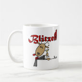 Blitzen Reindeer Funny Holiday Mok (Links)