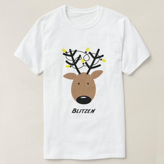 Blitzen Reindeer T-shirt (Design voorkant)