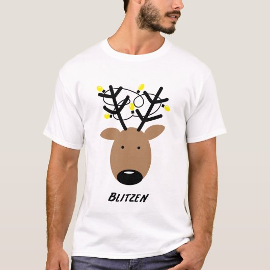 Blitzen Reindeer T-shirt (Voorkant)