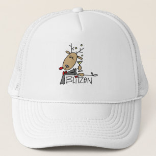 Blitzen Rendier Kerst T-shirts en Cadeaus Trucker Pet