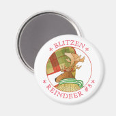 BLITZEN RENDIER Ronde magneet (Voorkant / Achterkant)