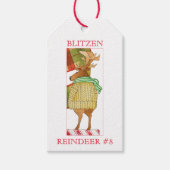 BLITZEN RENDIEREN Cadeau Labels Cadeaulabel (Voorkant)