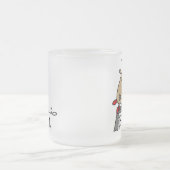 Blitzen rendieren kersthemden en cadeautjes matglas koffiemok (Center)