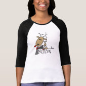 Blitzen rendieren kersthemden en cadeautjes t-shirt (Voorkant)