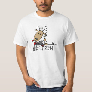 Blitzen rendieren kersthemden en cadeautjes t-shirt