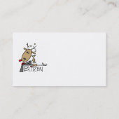 Blitzen rendieren kersthemden en cadeautjes visitekaartje (Achterkant)