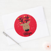 Blitzen rendieren Klassic Round Sticker (Envelop)