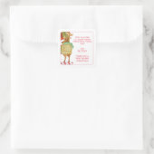 BLITZEN RENDIEREN Kleine adresenvelop afdichtingen Vierkante Sticker (Tas)