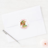 BLITZEN RENDIEREN Kleine ronde Stickers (Envelop)