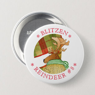 BLITZEN RENDIEREN Ronde Pin Button
