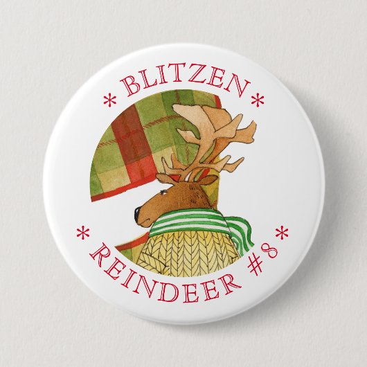 BLITZEN RENDIEREN Ronde Pin Button (Voorkant)