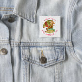 BLITZEN RENDIEREN Vierkante Pin Button (In situ)