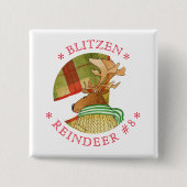 BLITZEN RENDIEREN Vierkante Pin Button (Voorkant)