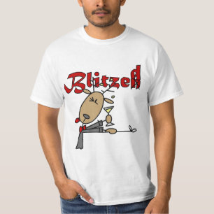 Blitzen rendieren zijn geblitseerd kerstT-shirt T-shirt