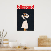 Blizzand Jas Mode jaren 60 Dames Mode Frankrijk Poster (Keuken)