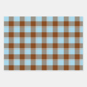 Blizzard Blue and Livid Brown Plaid Inpakpapier Vel (Voorkant 3)