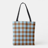 Blizzard Blue and Livid Brown Plaid Tote Bag (Achterkant)
