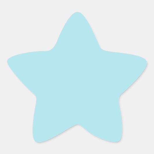 Blizzard Blue (effen kleur) Ster Sticker (Voorkant)