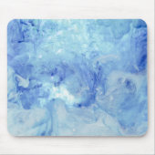 "Blizzard" collectie- blauw en wit abstract Muismat (Voorkant)