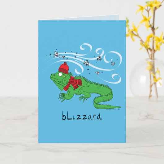 Blizzard - de Grappige Kaart van de Hagedis van de (Gele Bloem)