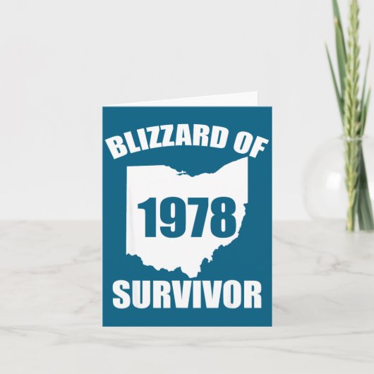 Blizzard Of 1978 Survivor Funny Ohio Winter Snowst Kaart (Voorkant)