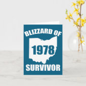 Blizzard Of 1978 Survivor Funny Ohio Winter Snowst Kaart (Gele Bloem)