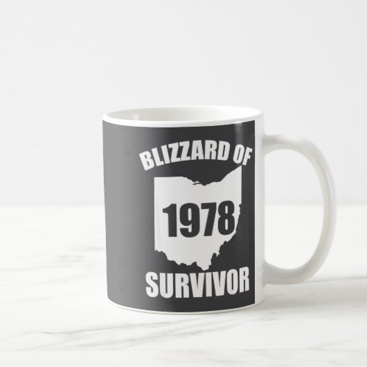 Blizzard Of 1978 Survivor Funny Ohio Winter Snowst Koffiemok (Rechts)