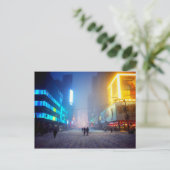 Blizzard op Times Square Briefkaart (Staand voorkant)