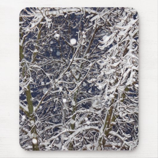 Blizzard Tree met sneeuwbedekking Foto Muismat (Voorkant)