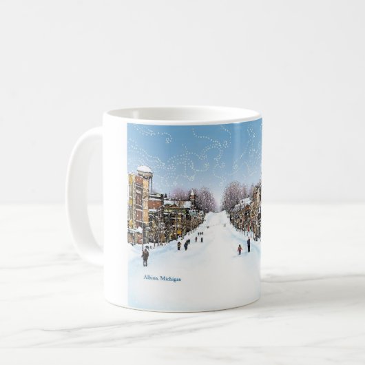 Blizzard van de mok van 1978 voor kunstkoffie (Voorkant links)