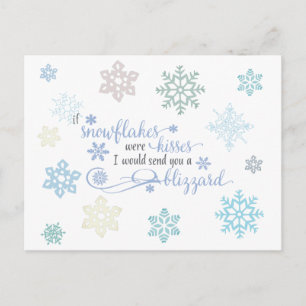 Blizzard van Snowflake Kisses Winter Holiday Briefkaart