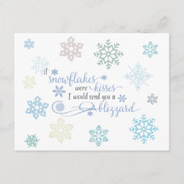 Blizzard van Snowflake Kisses Winter Holiday Briefkaart