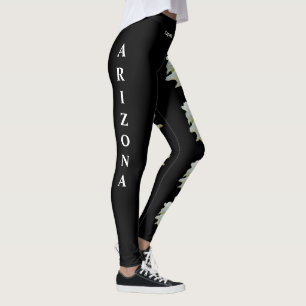 Blk Arizona State Saguaro Blossom Leggings