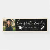 BLK & CREAM 2026 | Diploma-banner met foto Spandoek (Horizontaal)