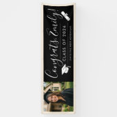 BLK & CREAM 2026 | Diploma-banner met foto Spandoek (Verticaal)