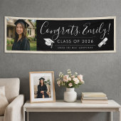 BLK & CREAM 2026 | Diploma-banner met foto Spandoek