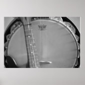 Blk- en Wht Banjo-poster Poster (Voorkant)