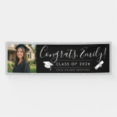 BLK & GRAY 2026 | Diploma-banner met foto Spandoek (Horizontaal)