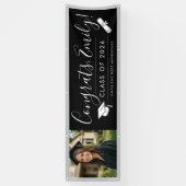 BLK & GRAY 2026 | Diploma-banner met foto Spandoek (Verticaal)