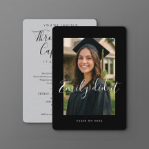 BLK & GRAY 2026 | Diploma-uitnodiging met foto
